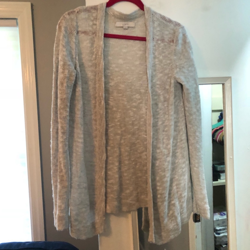EUC loft silver/grey cardigan